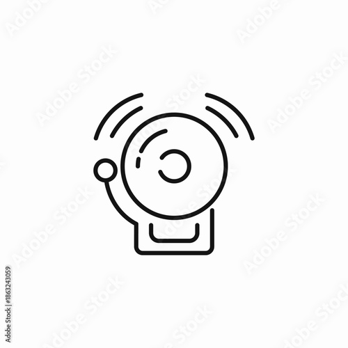 ringing fire bell icon sign vector