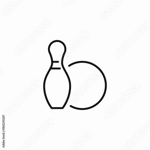 single bowling setup icon sign vector
