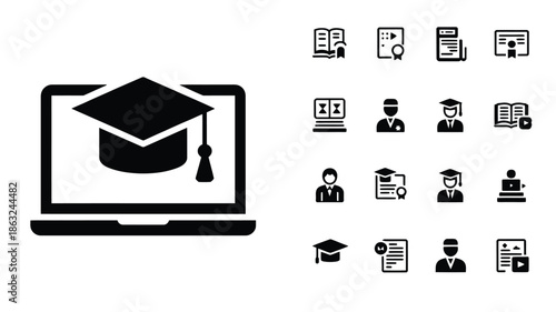 Online Learning Icon Set