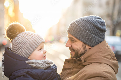 père et fils face à face