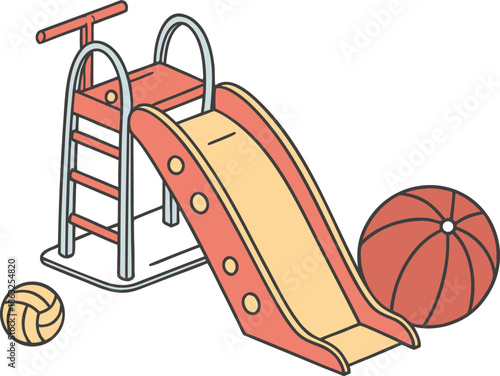 cartoon park playing thing vector