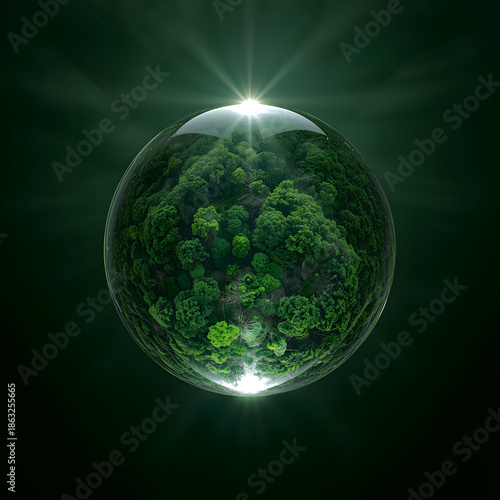 planet earth in the green grass