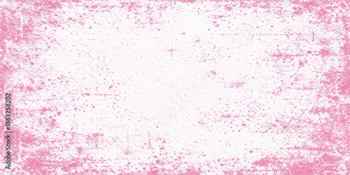 Vintage pink grunge background with a textured watercolor paint pattern and blank copy space on old paper canvas for a pastel scrapbook wallpaper design