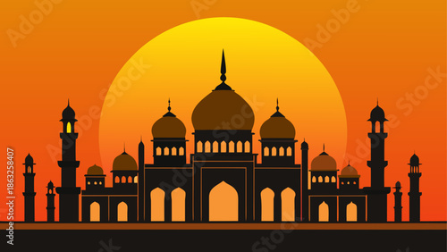 Islamic Ramadan Concept Ramadan Night Scene  Traditional Ramadan Design Crescent Moon Ramadan Ramadan background keywords AI image generation prompt