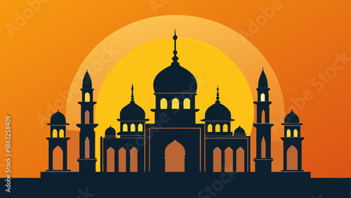 Islamic Ramadan Concept Ramadan Night Scene  Traditional Ramadan Design Crescent Moon Ramadan Ramadan background keywords AI image generation prompt