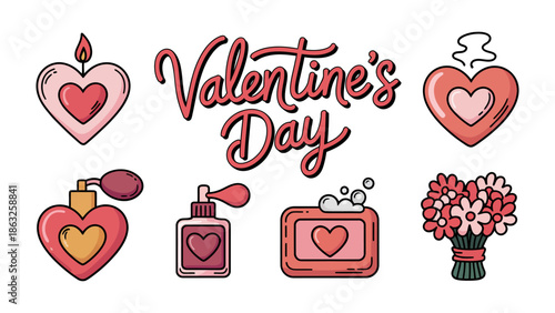 Valentine's Day Icon Set: A collection of charming Valentine's Day icons, each crafted with love and care, ready to infuse any project with the spirit of romance.