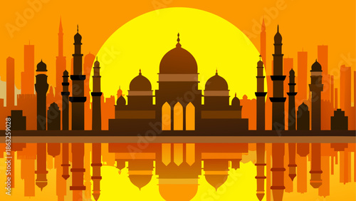 Islamic Ramadan Concept Ramadan Night Scene  Traditional Ramadan Design Crescent Moon Ramadan Ramadan background keywords AI image generation prompt