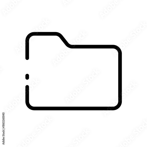 Empty data folder, simple line vector icon
