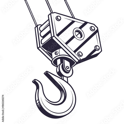 Industrial crane hook