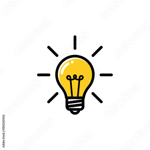 Light Bulb Icon Symbol Idea Concept.