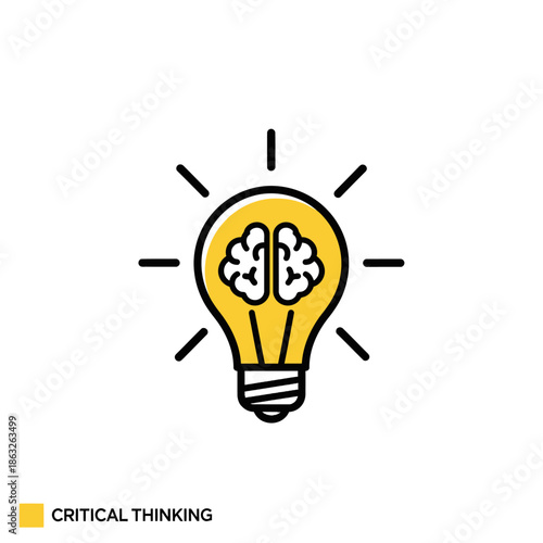 Light Bulb with Brain Inside.