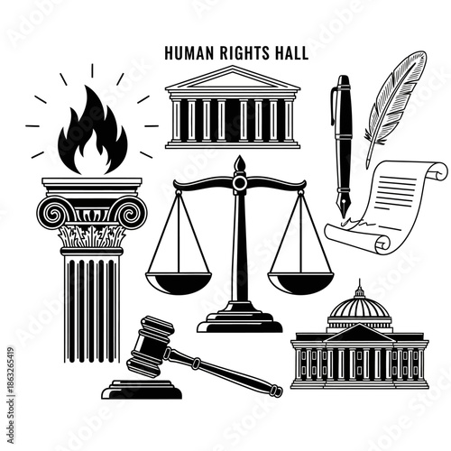 Justice Law Scales Courtroom Legal.