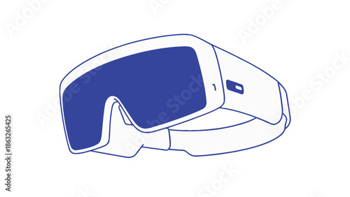 Futuristic Ski Goggles with Advanced AI Integration for Enhanced Vision