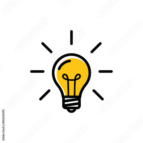 Light Bulb Icon Symbol Idea Concept.