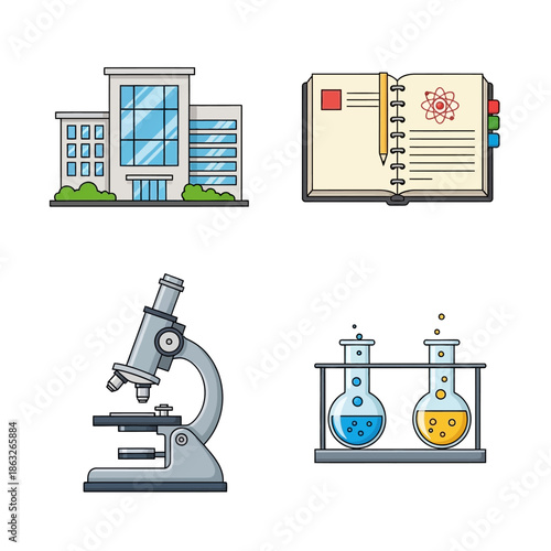 Science Lab Equipment and Building.