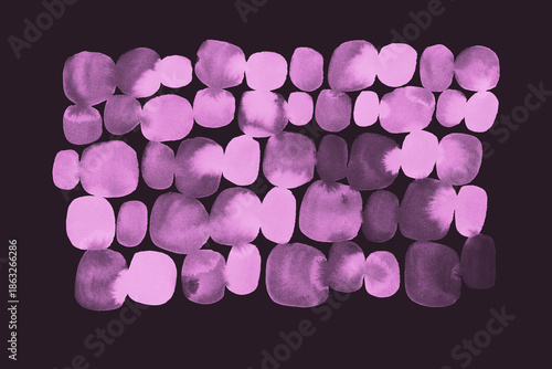 Modern Abstract Watercolor Painting, Oval Shapes, Contemporary Art