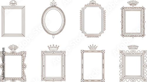 Ornate and decorative frames with intricate and embellishments