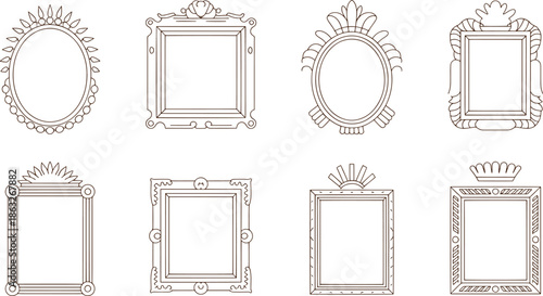 Ornate Frames with Various and Patterns decorative floral