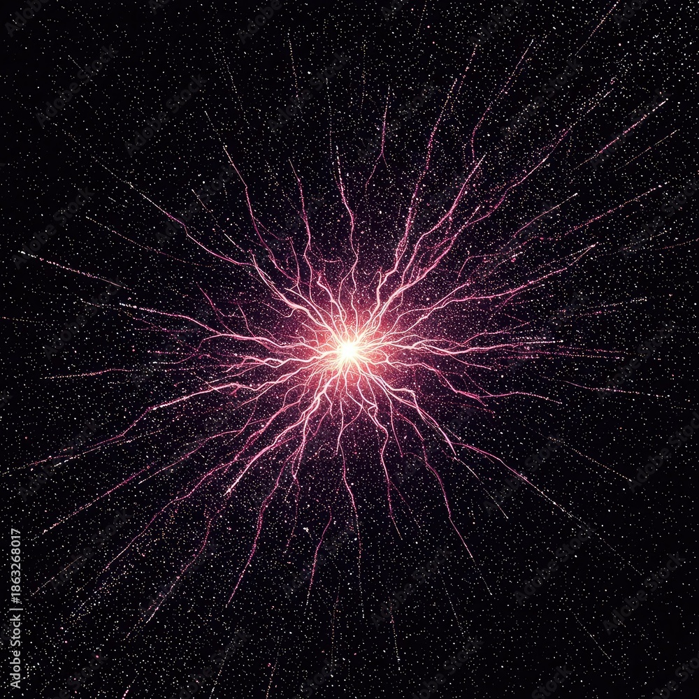 Obraz premium Complex abstract background visualizing structural decay, thermal dissipation, and high levels of randomness across a digital particle field ,flow ,disorder ,dark