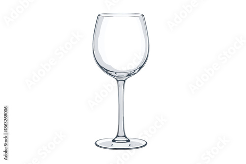Empty Wine Glass on a Gradient Background