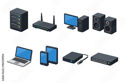 Computer and networking equipment icons