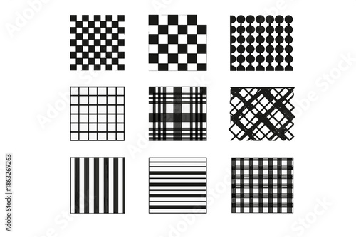 Geometric patterns on squares