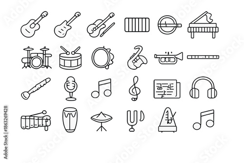 Collection of Musical Instrument Icons