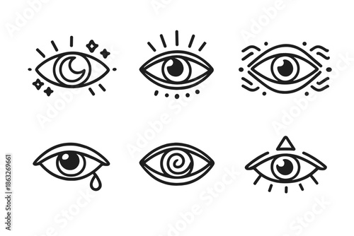 Mystical Eyes Icons Set