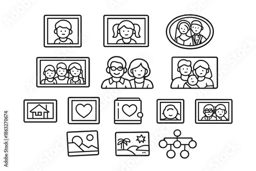 Family Photo Icons Collection