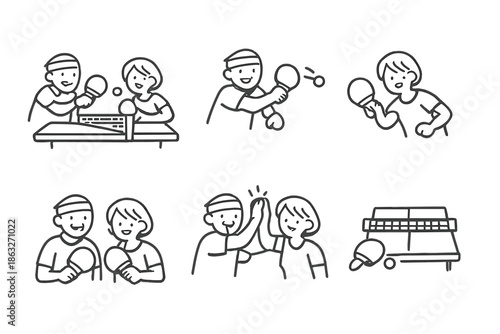 Table Tennis Graphics Set