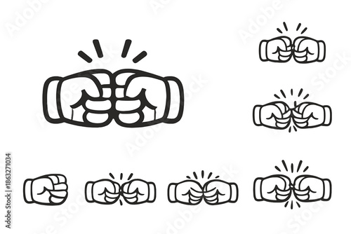 Fist Bump Icon Set