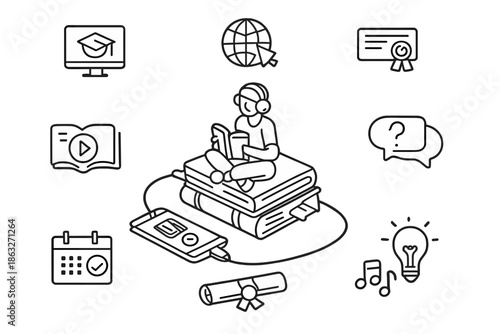 Online Learning and Education Concept