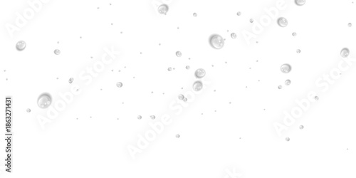 Transparent Water Drops on Isolated Transparent Background with Realistic Liquid Water Droplets Top View Condensation Effect Fresh Cool Wet Spray Bubble Splash Surface Pattern