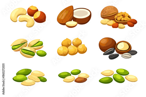 Assortment of Healthy Nuts and Seeds