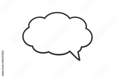 Speech Bubble Outline on Gradient Background