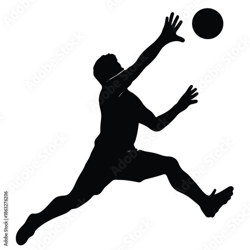 Player blocking shot silhouette