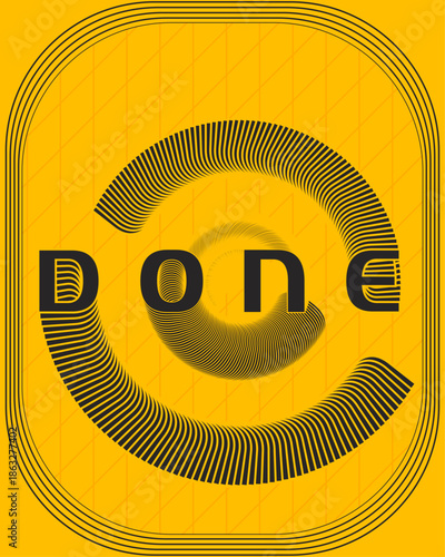 Symmetrical Graphic Type Poster With Circular Energy Design