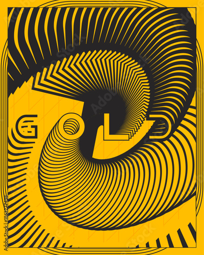 Creative Typography Poster With Optical Motion And Balance