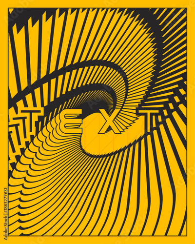 Abstract Geometric Circle Poster With Visual Motion And Focus