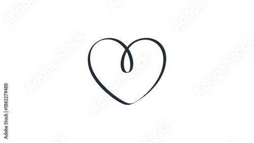 A delicate heart-shaped design.