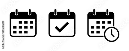 Calendar icon set