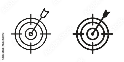 Aim icons Black symbol on transparent background. EPS10