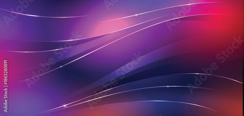 Smooth flowing waves of light and purple energy create an abstract colorful background pattern with bright pink curves and blue fractal lines for a motion art wallpaper design