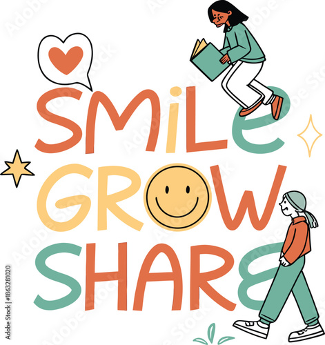 Create one kids positivity themed vector text.