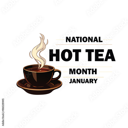 January celebrates national hot tea month with a warm design