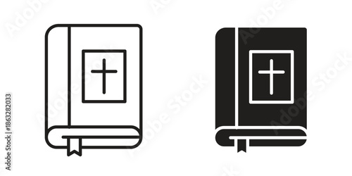 Bible icons Black symbol on transparent background. EPS10