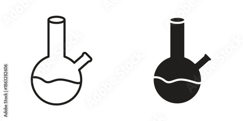 Bong icons Black symbol on transparent background. EPS10