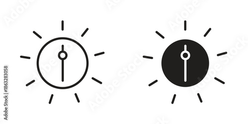 Brightness icons Black symbol on transparent background. EPS10