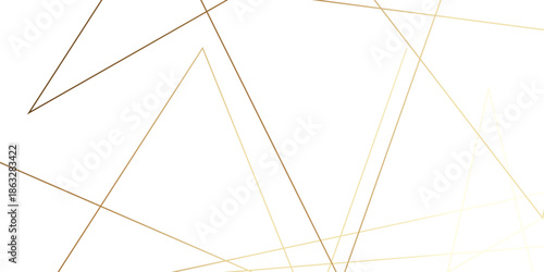 Minimal abstract white background with intersecting thin geometric lines in gold and bronze tones, creating an elegant modern luxury line art pattern with chaotic stripes