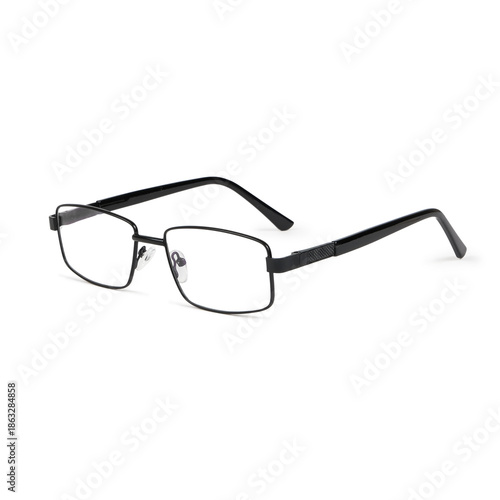 Photography A clean studio shot of prescription glasses designed for vision improvement